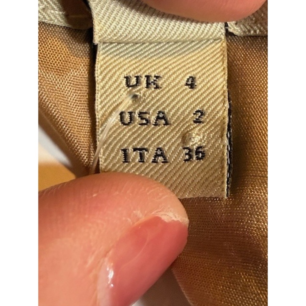 Authentic Burberry London Belted Safari Shirt Dress US Size 2 Khaki Midi‎ - Picture 3 of 16